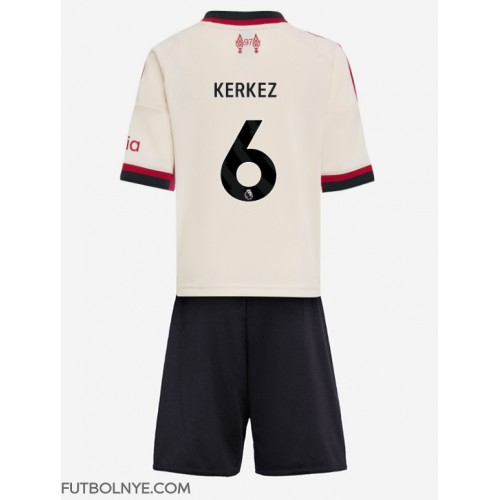 Camiseta Liverpool Milos Kerkez #6 Visitante Equipación para niños 2025-26 manga corta (+ pantalones cortos)